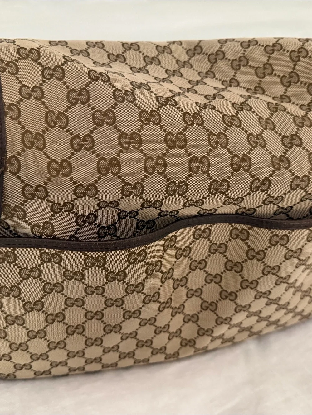 Gucci Brown/Tan GG Supreme Diaper Bag
